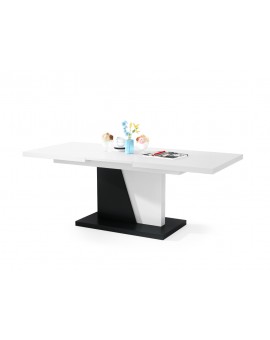 NOIR bílý černý, rozkládací, konferenční stůl, stolek, černobílý